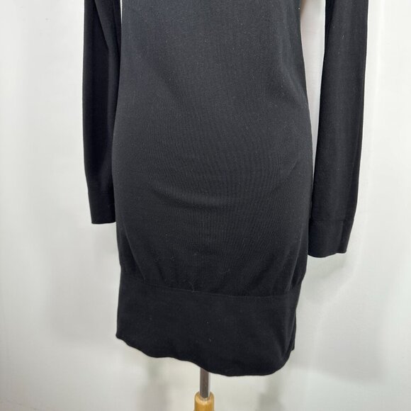 Standard James Perse Women's Funnel Neck Dress Size S 1 Black Cotton USA Made - Picture 5 of 12